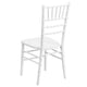 White |#| 1100lb. Capacity White Wood Stackable Chiavari Event Chair