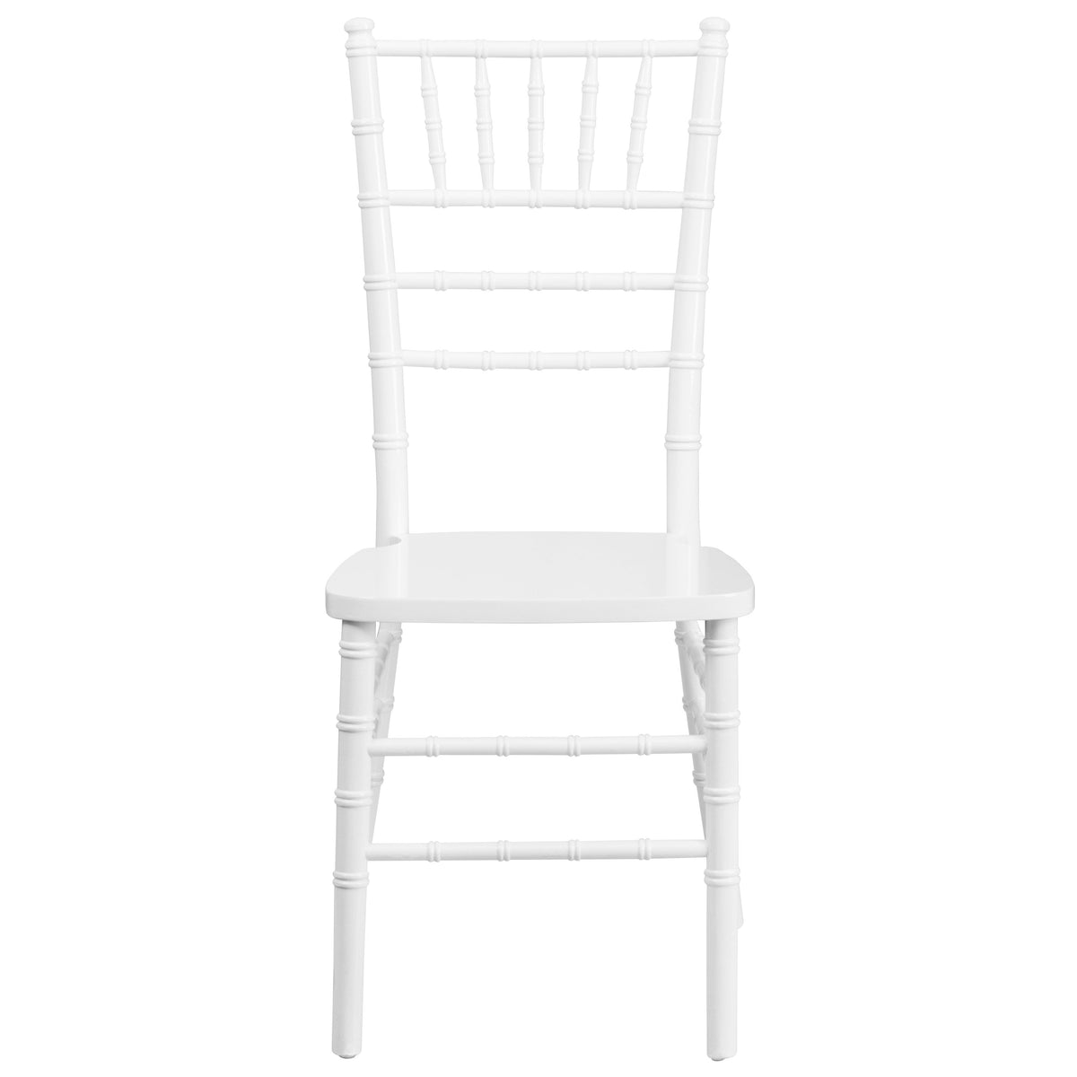 White |#| 1100lb. Capacity White Wood Stackable Chiavari Event Chair