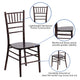 Walnut |#| 1100lb. Capacity Walnut Wood Stackable Chiavari Event Chair