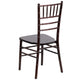 Walnut |#| 1100lb. Capacity Walnut Wood Stackable Chiavari Event Chair