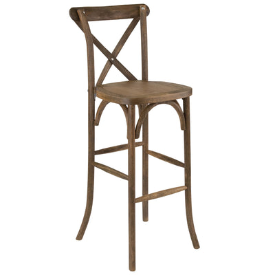 HERCULES Series Wood Cross Back Barstool - View 1
