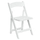 White |#| White Wood Folding Chair with Detachable Vinyl Padded Seat