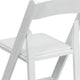 White |#| White Wood Folding Chair with Detachable Vinyl Padded Seat