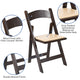 Chocolate |#| Chocolate Wood Folding Chair with Detachable Vinyl Padded Seat