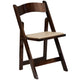 Fruitwood |#| Fruitwood Wood Folding Chair with Detachable Vinyl Padded Seat