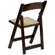 Fruitwood |#| Fruitwood Wood Folding Chair with Detachable Vinyl Padded Seat