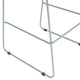 Navy Plastic/Gray Frame |#| Stackable Sled Base Barstool with Vented Back and Integrated Footrest in Navy