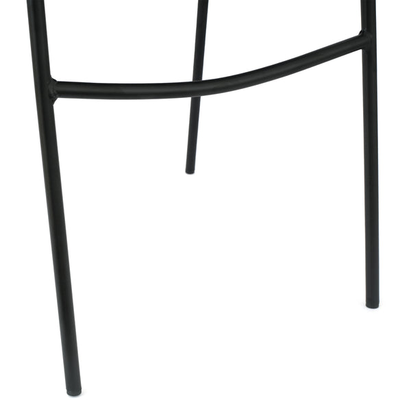 Black Plastic/Black Frame |#| Stackable Chair with Vented Back and Waterfall Seat in Black