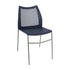Navy Plastic/Gray Frame |#| Stackable Chair with Vented Back and Waterfall Seat in Black