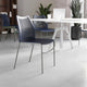 Navy Plastic/Gray Frame |#| Stackable Chair with Vented Back and Waterfall Seat in Black