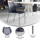 Navy Plastic/Gray Frame |#| Stackable Chair with Vented Back and Waterfall Seat in Black