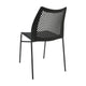 Black Plastic/Black Frame |#| Stackable Chair with Vented Back and Waterfall Seat in Black