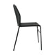 Black Plastic/Black Frame |#| Stackable Chair with Vented Back and Waterfall Seat in Black