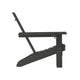 Black |#| Commercial Grade All-Weather Adirondack Chair with Swiveling Cupholder - Black