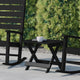 Black |#| Commercial Grade All-Weather Portable Folding Adirondack Side Table - Black