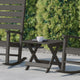 Gray |#| Commercial Grade All-Weather Portable Folding Adirondack Side Table - Gray