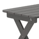 Gray |#| Commercial Grade All-Weather Portable Folding Adirondack Side Table - Gray