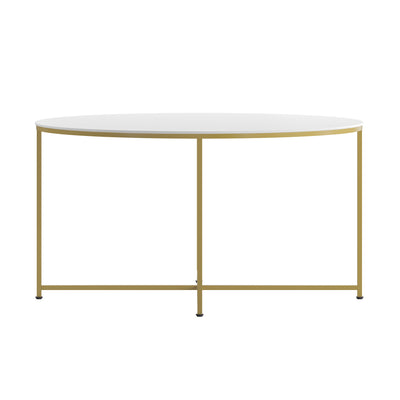 Hampstead Collection Coffee Table - Modern Laminate Accent Table with Crisscross Frame - View 1