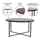 Walnut Top/Matte Black Frame |#| Walnut Finish Laminate Coffee Table with Crisscross Matte Black Metal Frame