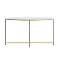  White Top/Brushed Gold Frame