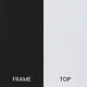 White Top/Matte Black Frame |#| White Finish Table Set with Matte Black X Metal Frame-Coffee Table-2 End Tables