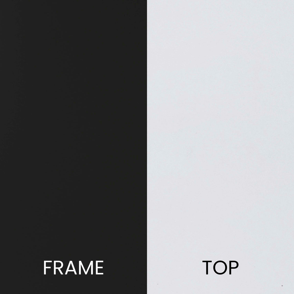 White Top/Matte Black Frame |#| White Finish Table Set with Matte Black X Metal Frame-Coffee Table-2 End Tables