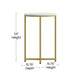 White Top/Brushed Gold Frame |#| White Finish Table Set with Brushed Gold X Metal Frame-Coffee Table-2 End Tables