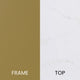 White Marble Top/Brushed Gold Frame |#| Marble Finish Table Set - Brushed Gold X Metal Frame-Coffee Table-2 End Tables
