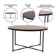 Walnut Top/Matte Black Frame |#| Walnut Finish Table Set with Matte Black X Metal Frame-Coffee Table-2 End Tables