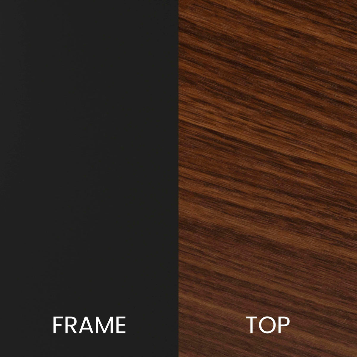 Walnut Top/Matte Black Frame |#| Walnut Finish Table Set with Matte Black X Metal Frame-Coffee Table-2 End Tables