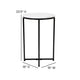 White Marble/Matte Black |#| Marble Finish Table Set with Matte Black X Metal Frame-Coffee Table-2 End Tables