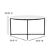 White Top/Matte Black Frame |#| White Finish Table Set with Matte Black X Metal Frame-Coffee Table-2 End Tables