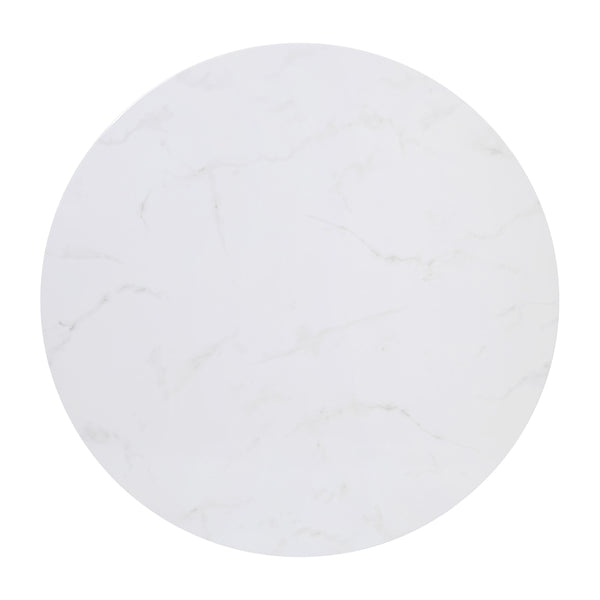 White Marble Top/Matte Black Frame |#| White Marble Finish End Table with Crisscross Matte Black Metal Frame