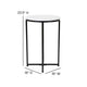 White Top/Matte Black Frame |#| White Laminate Living Room End Table with Crisscross Matte Black Metal Frame