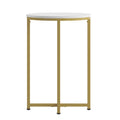  White Top/Brushed Gold Frame