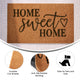 Natural |#| Indoor/Outdoor Non-Slip Coir Doormat with Home Sweet Home Message-Natural/Black