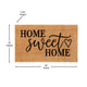 Natural |#| Indoor/Outdoor Non-Slip Coir Doormat with Home Sweet Home Message-Natural/Black