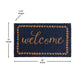 Navy |#| Indoor/Outdoor Coir Doormat with Welcome Message and Non-Slip Back-Navy/Natural