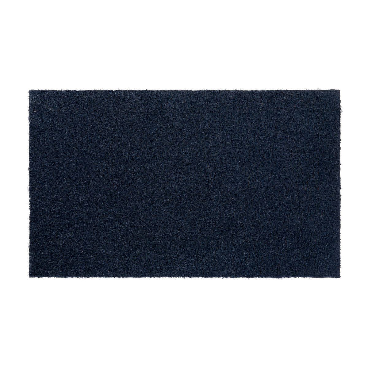 Navy |#| Indoor/Outdoor Solid Coir Entryway Doormat with Non-Slip Backing in Navy