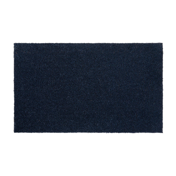 Navy |#| Indoor/Outdoor Solid Coir Entryway Doormat with Non-Slip Backing in Navy