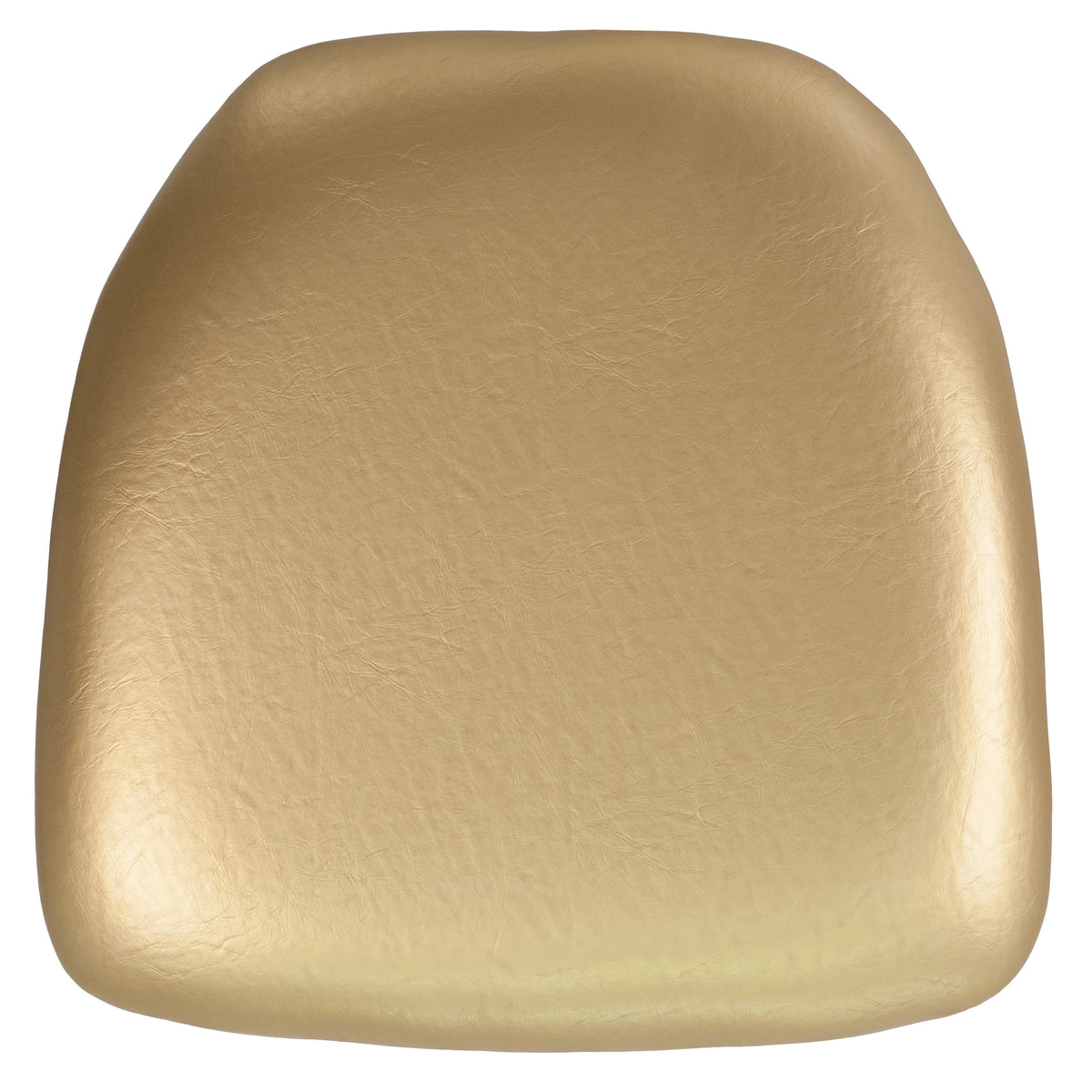 Gold Vinyl |#| Hard Gold Vinyl Chiavari Chair Cushion - Event Accessories - Chair Cushions