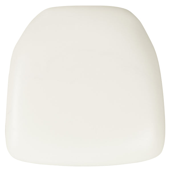 White Vinyl |#| Hard White Vinyl Chiavari Chair Cushion - Party and Dining Chair Accessories