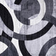 Gray,6' x 9' |#| Modern Geometric Design Area Rug in Black, Gray, and White - 6' x 9'