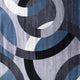 Blue,5' x 7.5' |#| Modern Geometric Design Area Rug in Blue, Gray, and White - 5' x 7'