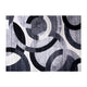 Gray,5' x 7.5' |#| Modern Geometric Design Area Rug in Black, Gray, and White - 5' x 7'