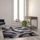 Gray,5' x 7.5' |#| Modern Geometric Design Area Rug in Black, Gray, and White - 5' x 7'