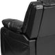 Black LeatherSoft |#| Contemporary Black LeatherSoft Loveseat w/Two Built-In Recliners - Padded Arms