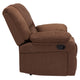 Chocolate Brown Microfiber |#| Contemporary Chocolate Brown Microfiber Plush Pillow Back Recliner - Padded Arms
