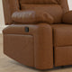 Cognac LeatherSoft |#| Contemporary Cognac LeatherSoft Pillow Back Recliner - Living Room Furniture