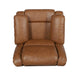 Cognac LeatherSoft |#| Contemporary Cognac LeatherSoft Pillow Back Recliner - Living Room Furniture